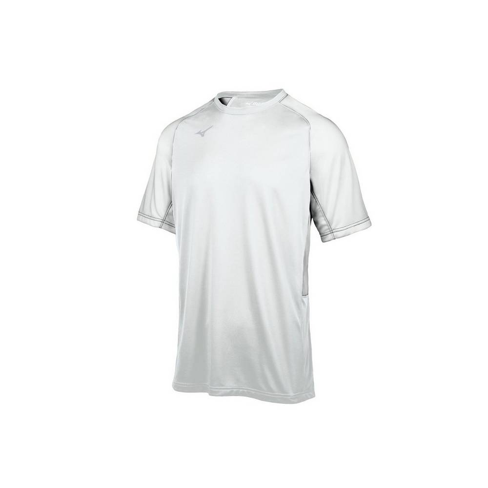 Maglia Mizuno Baseball Aerolite Crew Uomo - Bianche - 70936-OWLQ